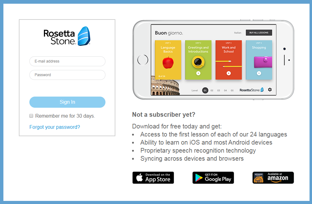 Rosetta stone store buy online