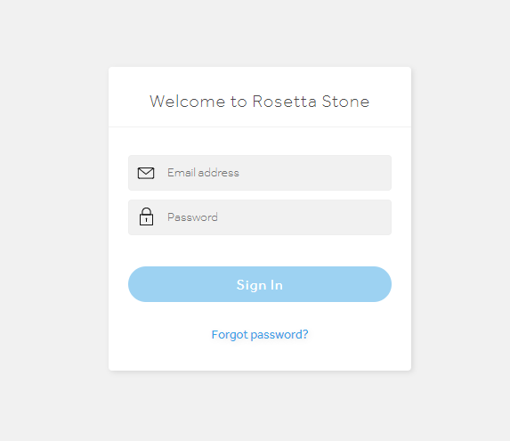 Rosetta stone on sale login