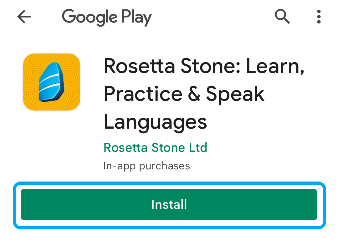 Rosetta stone google sales play