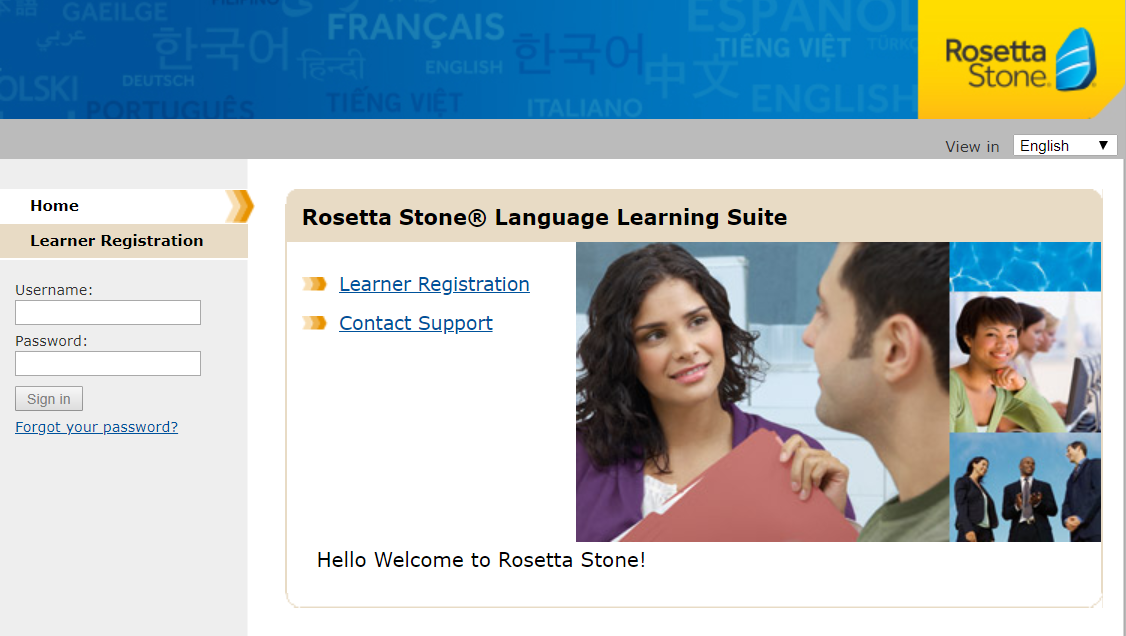 Rosetta stone home page discount